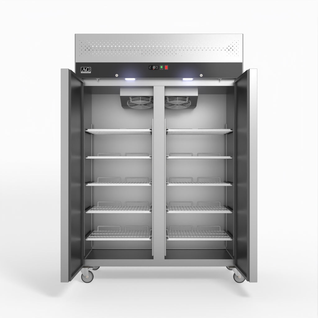1000 Litre Upright Double Stainless Steel Door Freezer GNX1000BT