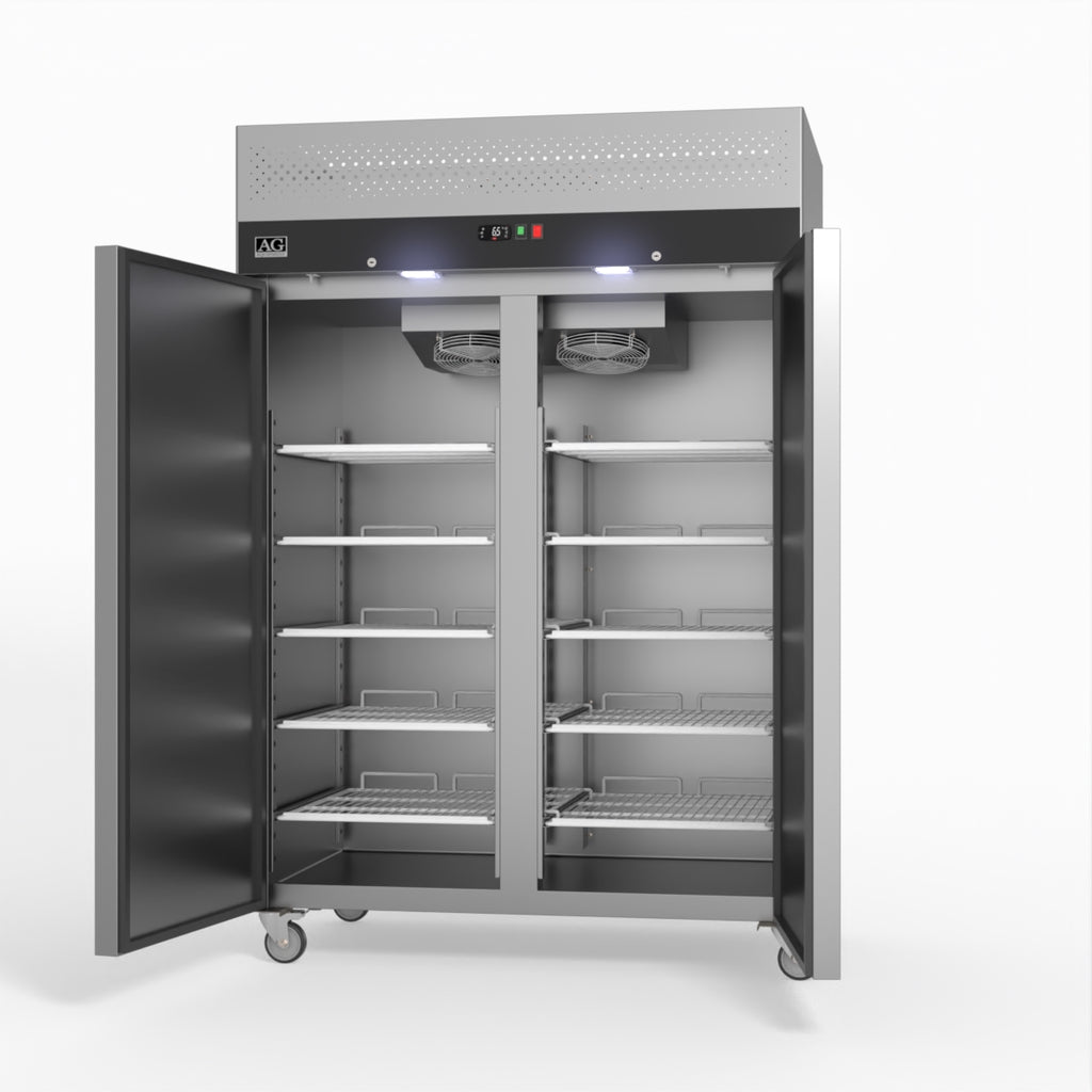 1000 Litre Upright Double Stainless Steel Door Freezer GNX1000BT
