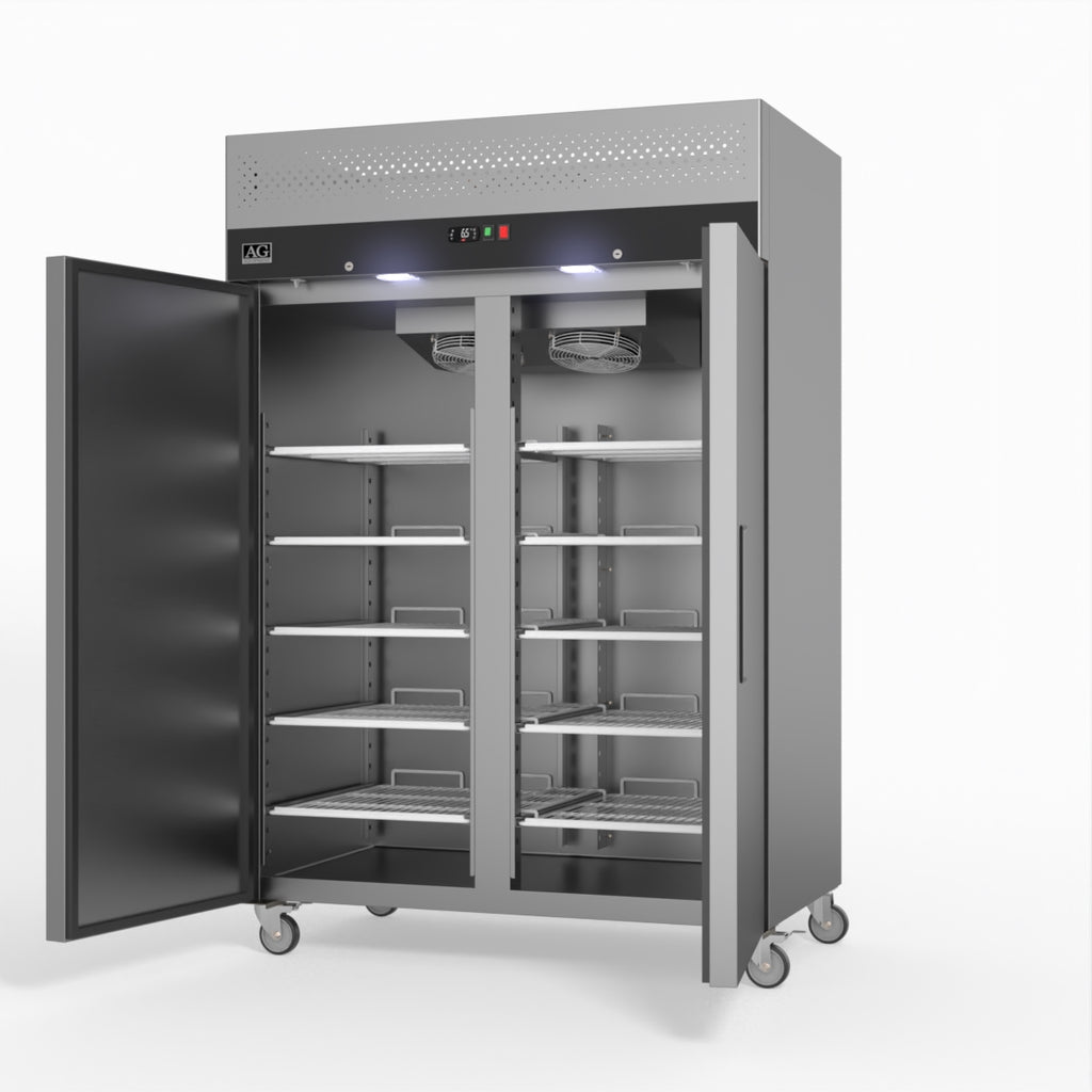 1000 Litre Upright Double Stainless Steel Door Freezer GNX1000BT