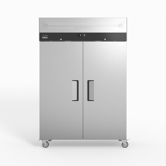 1000 Litre Upright Double Stainless Steel Door Fridge GNX1000TN