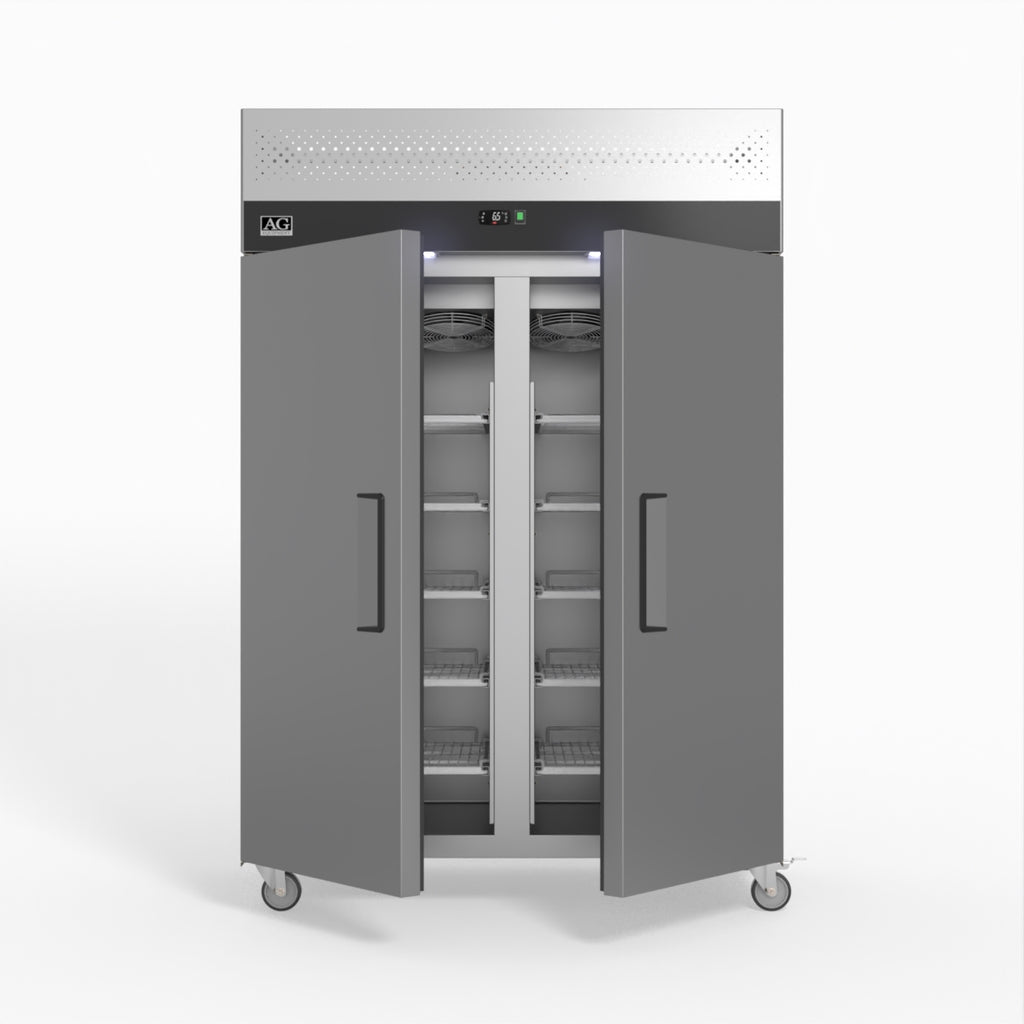 1000 Litre Upright Double Stainless Steel Door Fridge GNX1000TN