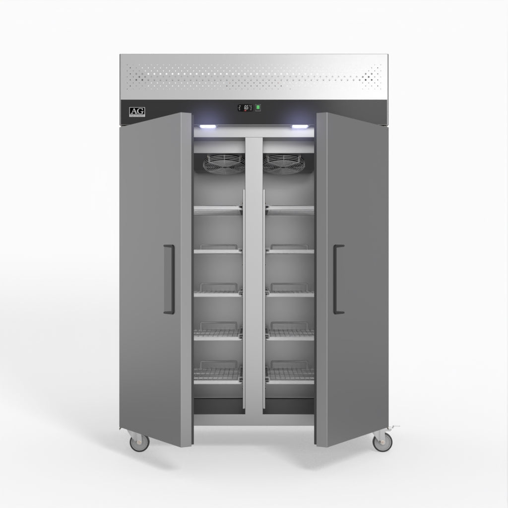 1000 Litre Upright Double Stainless Steel Door Fridge GNX1000TN