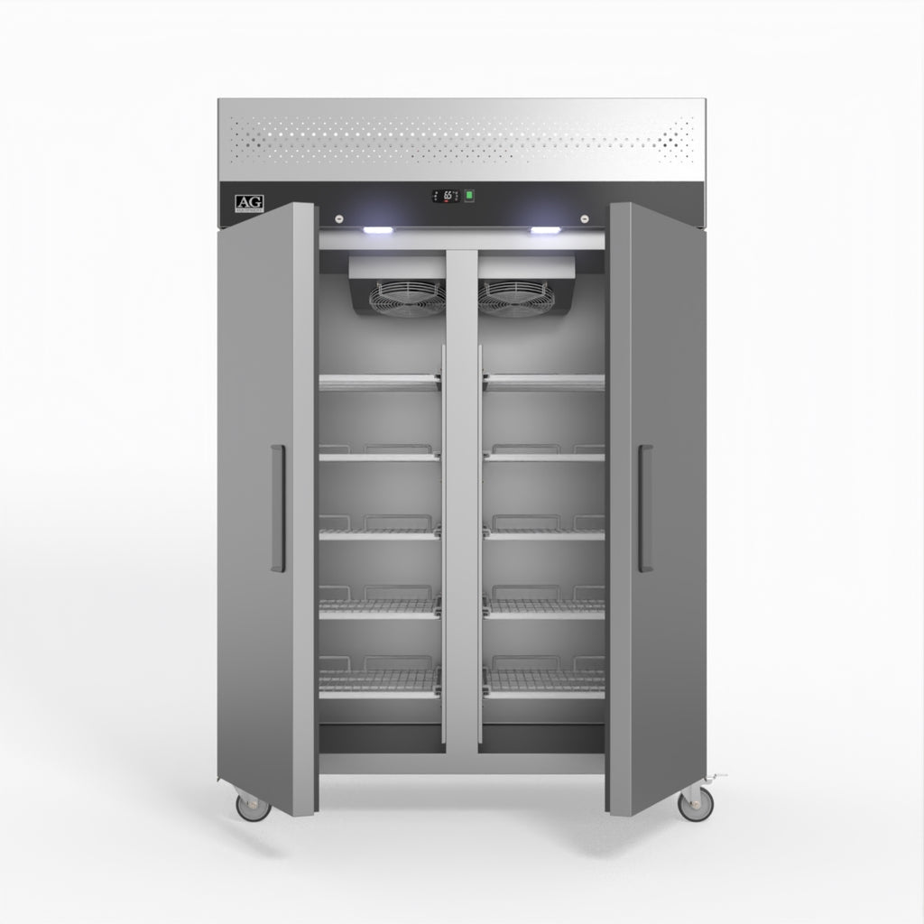 1000 Litre Upright Double Stainless Steel Door Fridge GNX1000TN