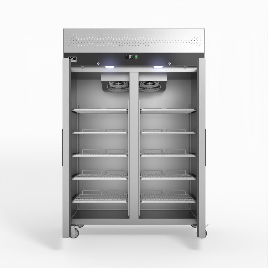 1000 Litre Upright Double Stainless Steel Door Fridge GNX1000TN