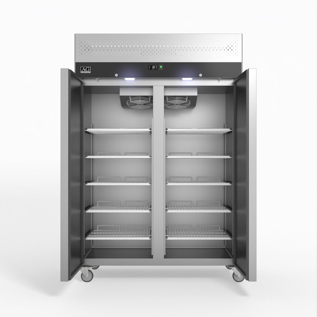 1000 Litre Upright Double Stainless Steel Door Fridge GNX1000TN