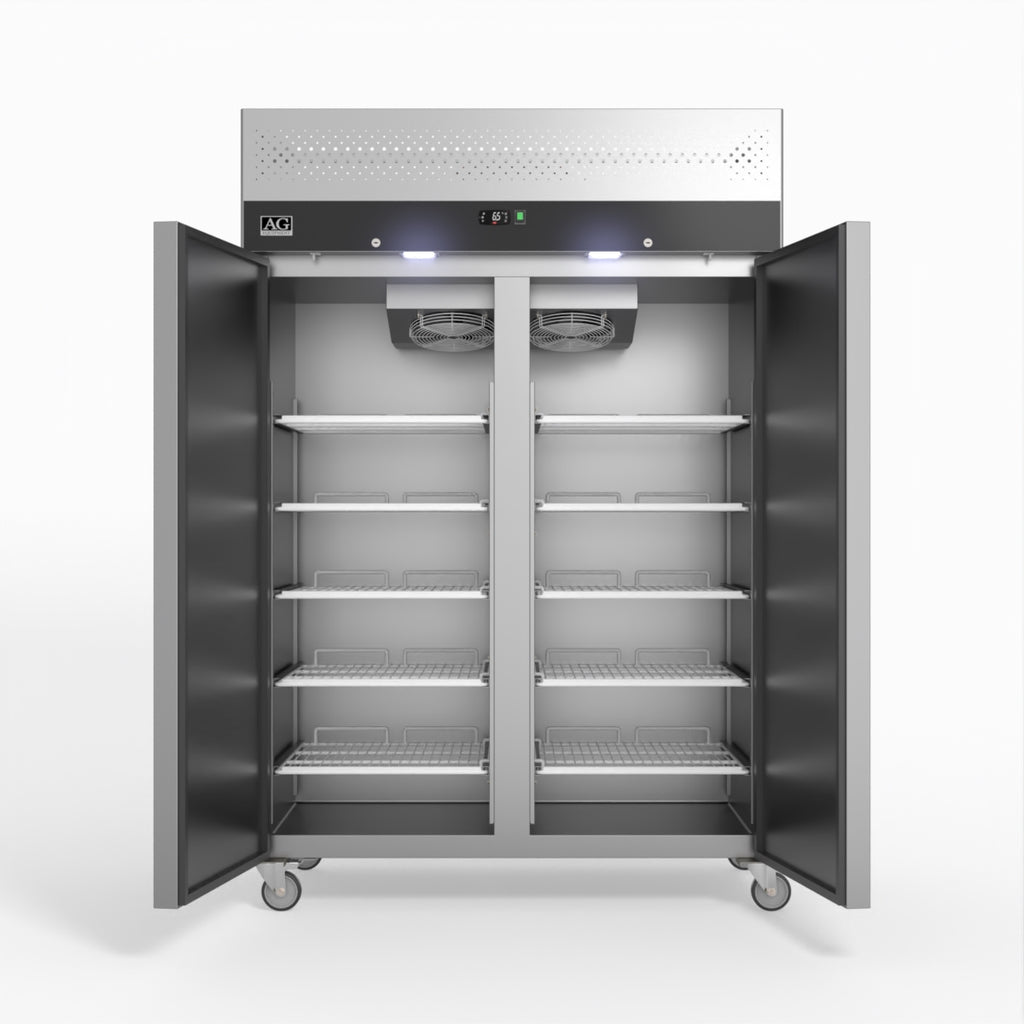1000 Litre Upright Double Stainless Steel Door Fridge GNX1000TN