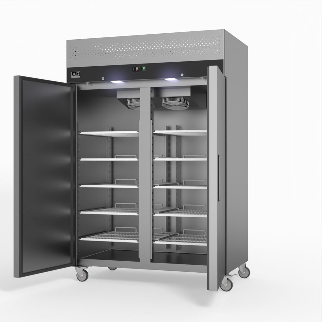 1000 Litre Upright Double Stainless Steel Door Fridge GNX1000TN