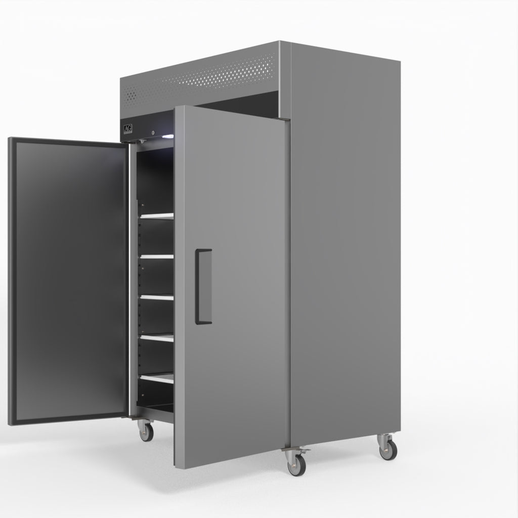 1000 Litre Upright Double Stainless Steel Door Fridge GNX1000TN