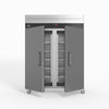 1300 Litre Upright Double Stainless Steel Door Freezer GNX1400BT