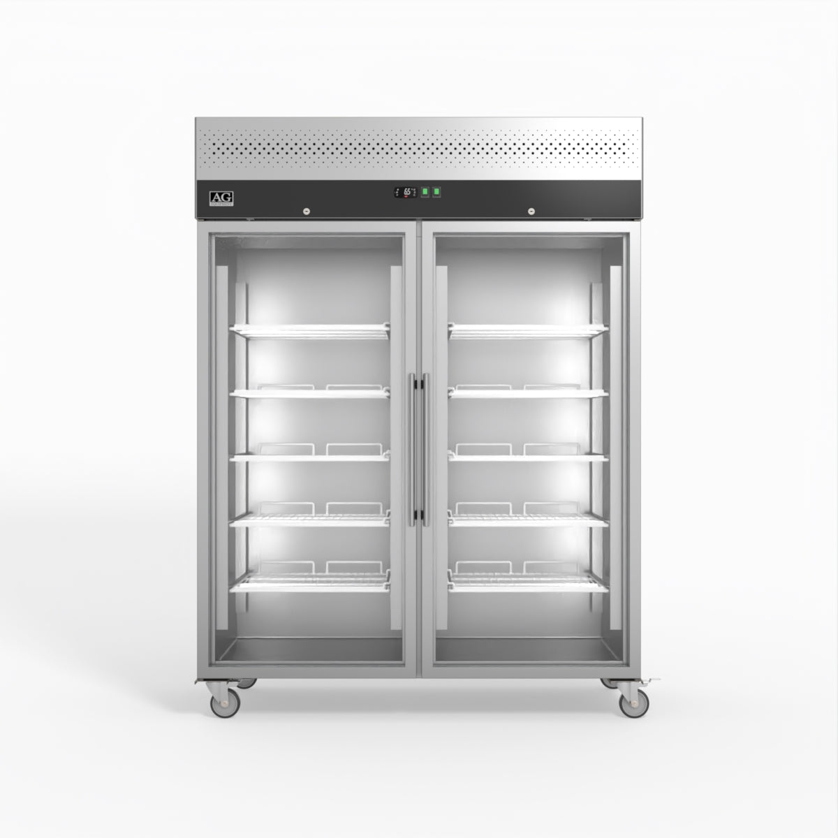 1300 Litre Upright Double Glass Door Display Fridge - GNX1400TNG