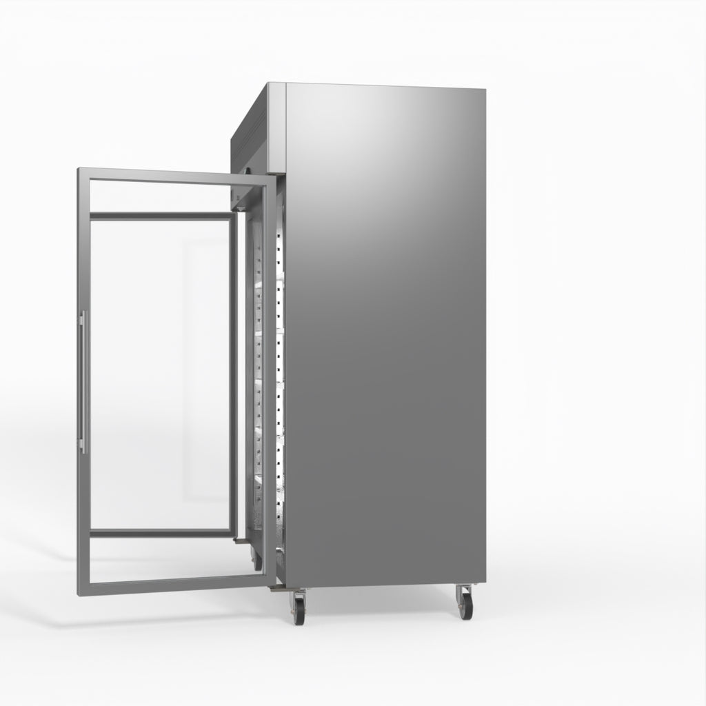 1300 Litre Upright Double Glass Door Display Fridge - GNX1400TNG