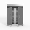 1300 Litre Upright Stainless Steel Double Door Fridge GNX1400TN