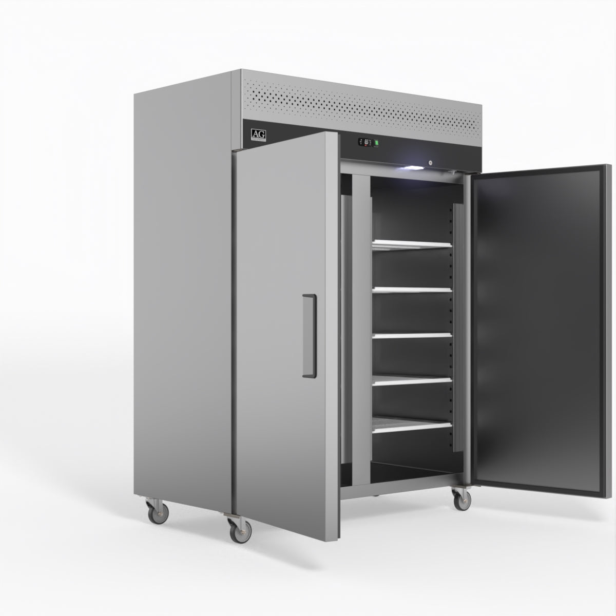 1300 Litre Upright Stainless Steel Double Door Fridge GNX1400TN