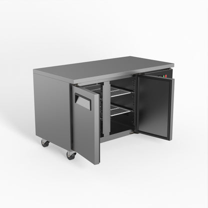 Two Door Commercial Under Bench Freezer 700mm Depth | GNX2100BT