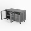 Two Door Commercial Glass Door Under Bench Display Fridge 700mm Depth | GNX2100TNG