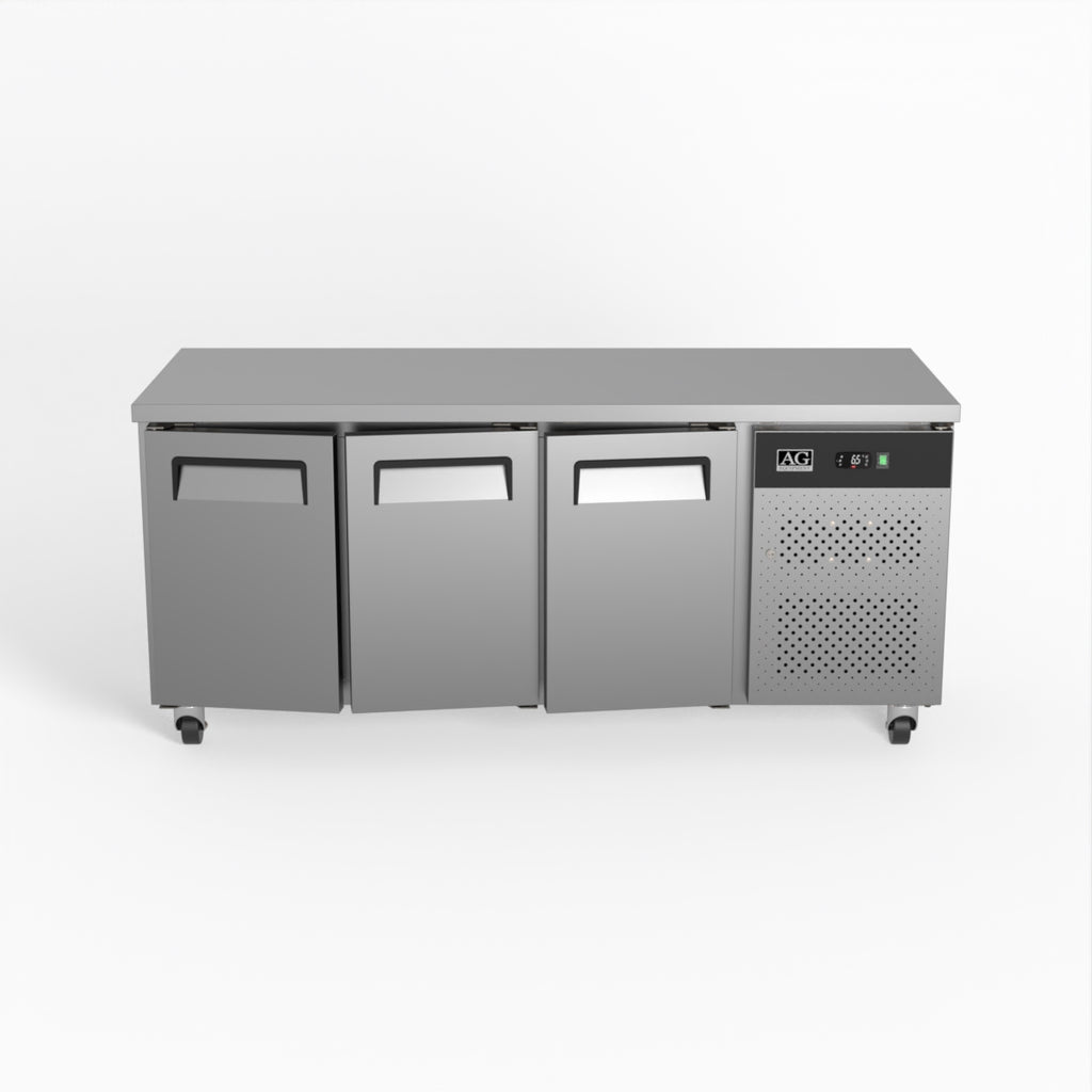 Three Door Commercial Under Bench Fridge 700mm Depth | GNX3100TN