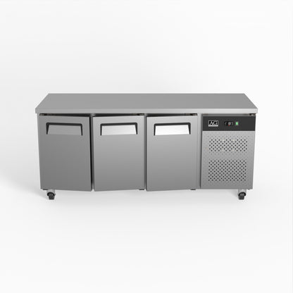 Three Door Commercial Under Bench Fridge 700mm Depth | GNX3100TN