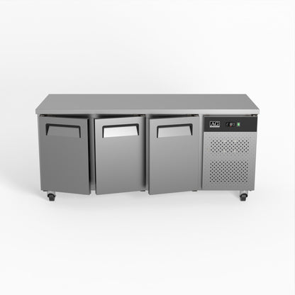 Three Door Commercial Under Bench Fridge 700mm Depth | GNX3100TN