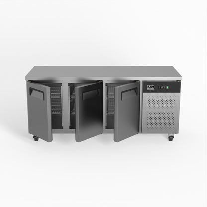 Three Door Commercial Under Bench Fridge 700mm Depth | GNX3100TN