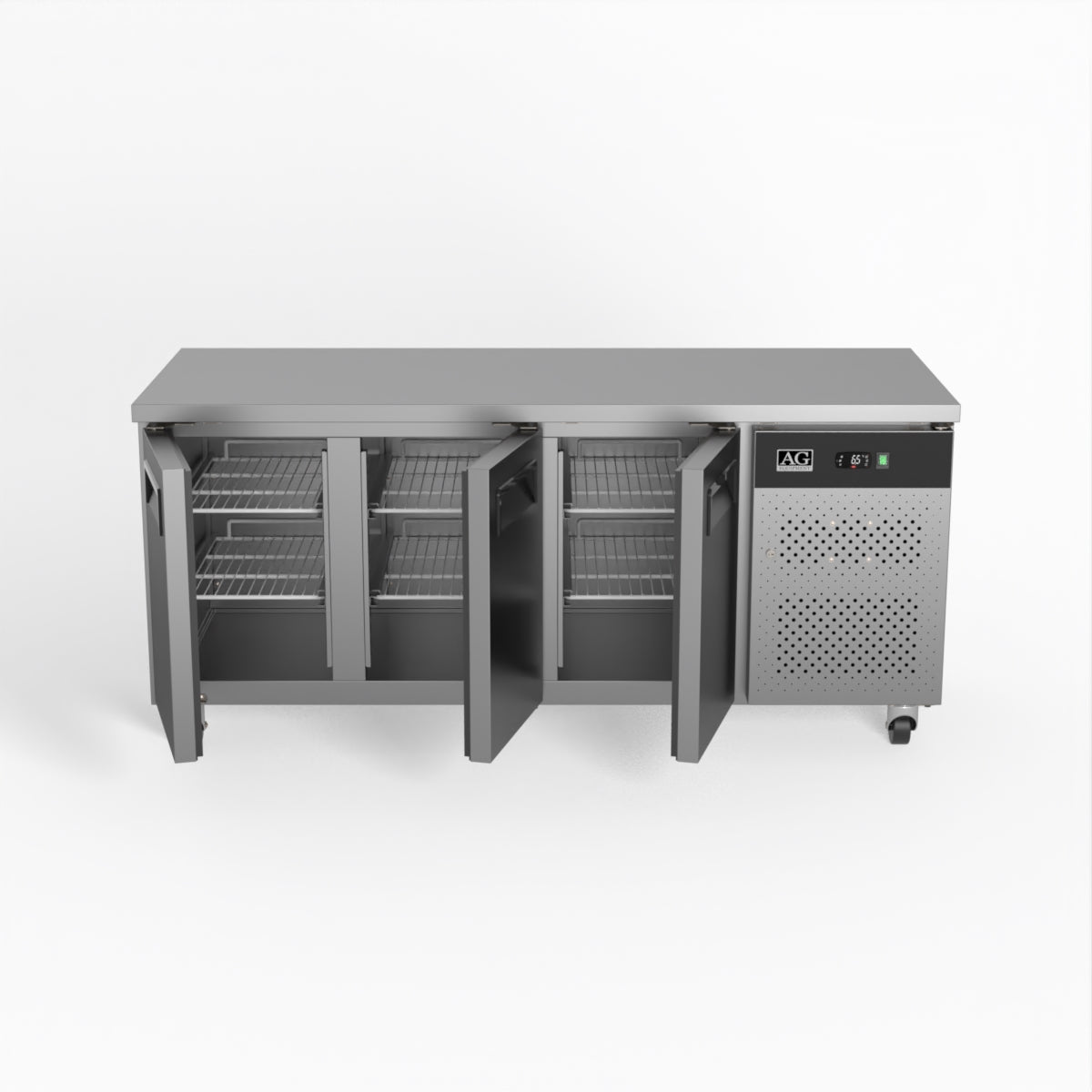 Three Door Commercial Under Bench Fridge 700mm Depth | GNX3100TN