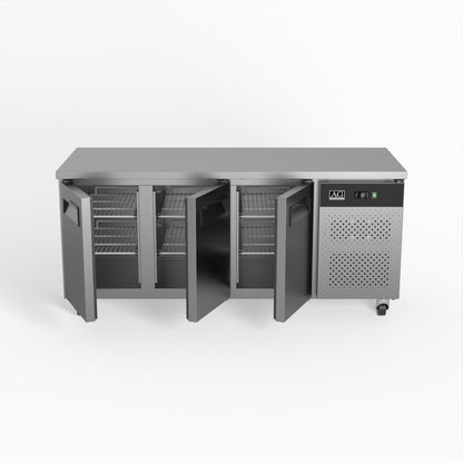 Three Door Commercial Under Bench Fridge 700mm Depth | GNX3100TN