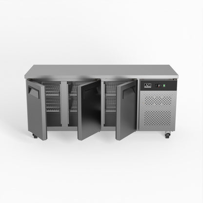 Three Door Commercial Under Bench Fridge 700mm Depth | GNX3100TN