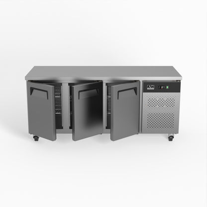 Three Door Commercial Under Bench Fridge 700mm Depth | GNX3100TN