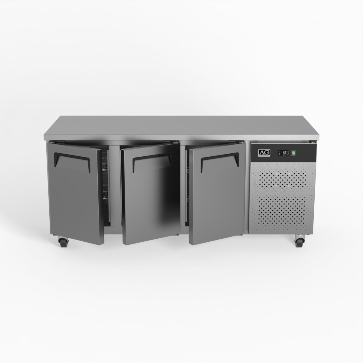 Three Door Commercial Under Bench Fridge 700mm Depth | GNX3100TN