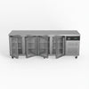 Four Glass Door Commercial Under Bench Fridge 700mm Deep GNX4100TNG