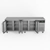 Four Glass Door Commercial Under Bench Fridge 700mm Deep GNX4100TNG