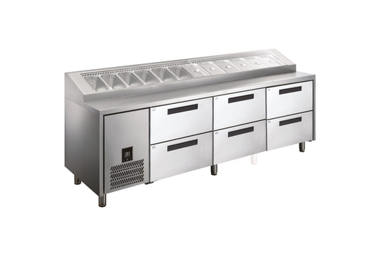 Glacian HPB2476DDD Pizza Prep With Doors