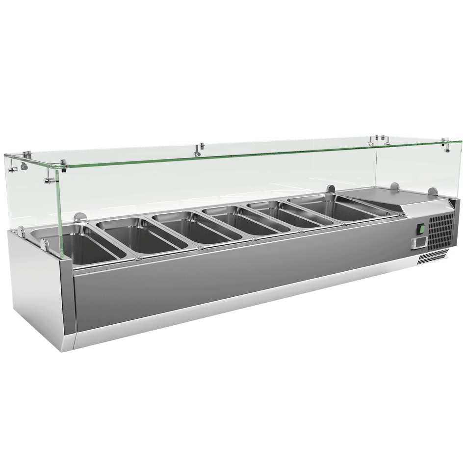 Exquisite ICT1500 Counter Top Food Preparation Fridge 1500mm Width - 5 x GN1/3 + 1 x GN1/2 (Excluding Pans)