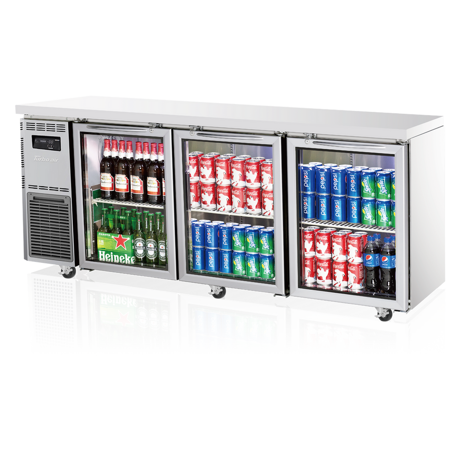 Turbo Air KGR18-3S-N 1800mm Undercounter Glass Door Fridge