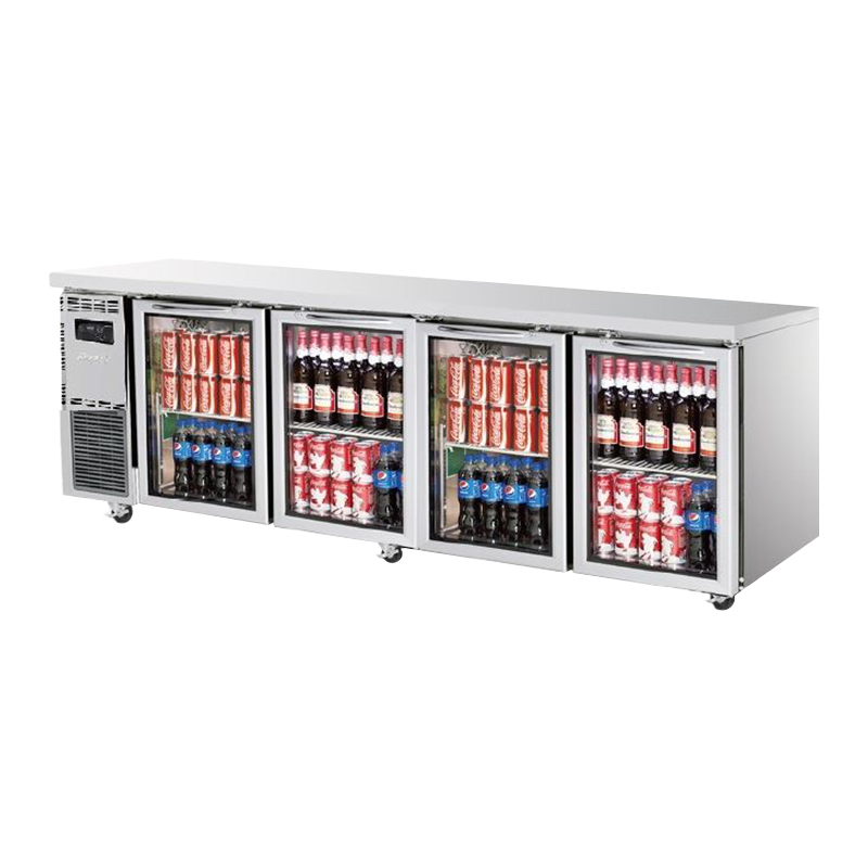Turbo Air KGR24-4-N Undercounter 4 Glass Door Fridge 2400mm