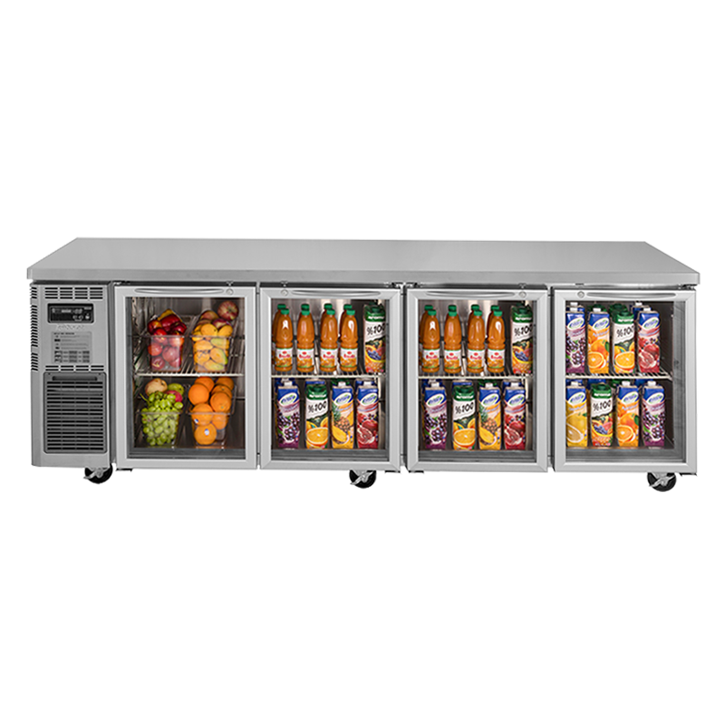 Turbo Air KGR24-4-N Undercounter 4 Glass Door Fridge 2400mm