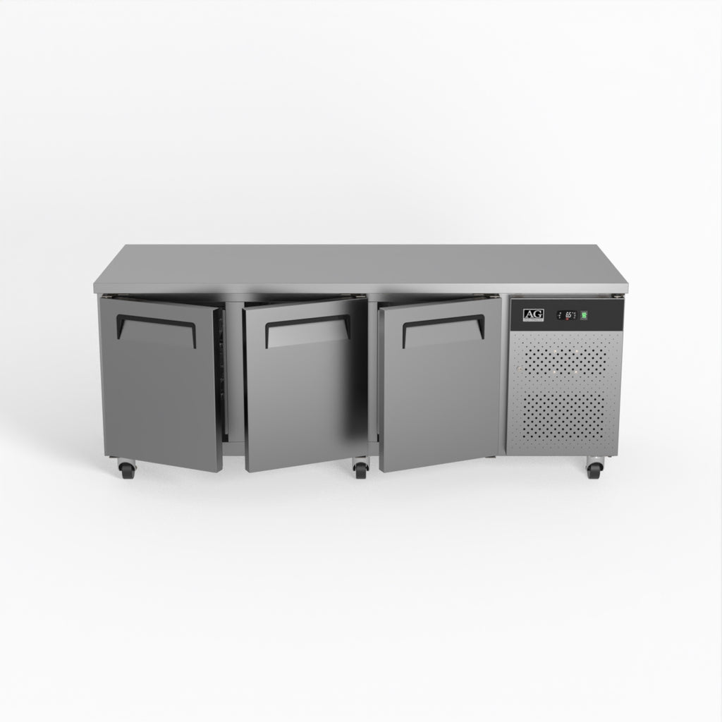 Three Door Commercial Under Bench Fridge 800mm Depth | PAX3100TN