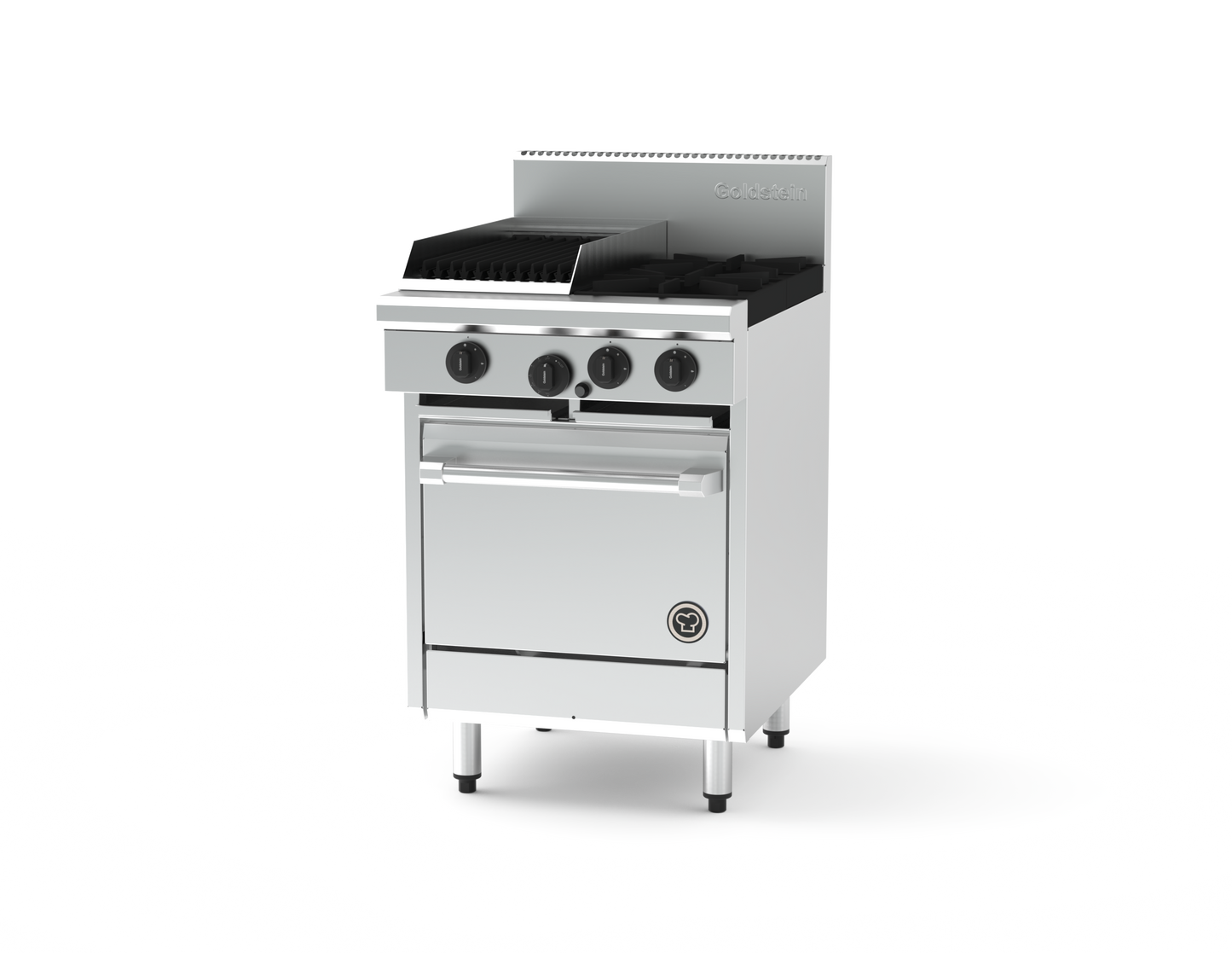 Goldstein PF12Q220E-X 2 Burner + 305mm Chargrill + Electric Static Oven