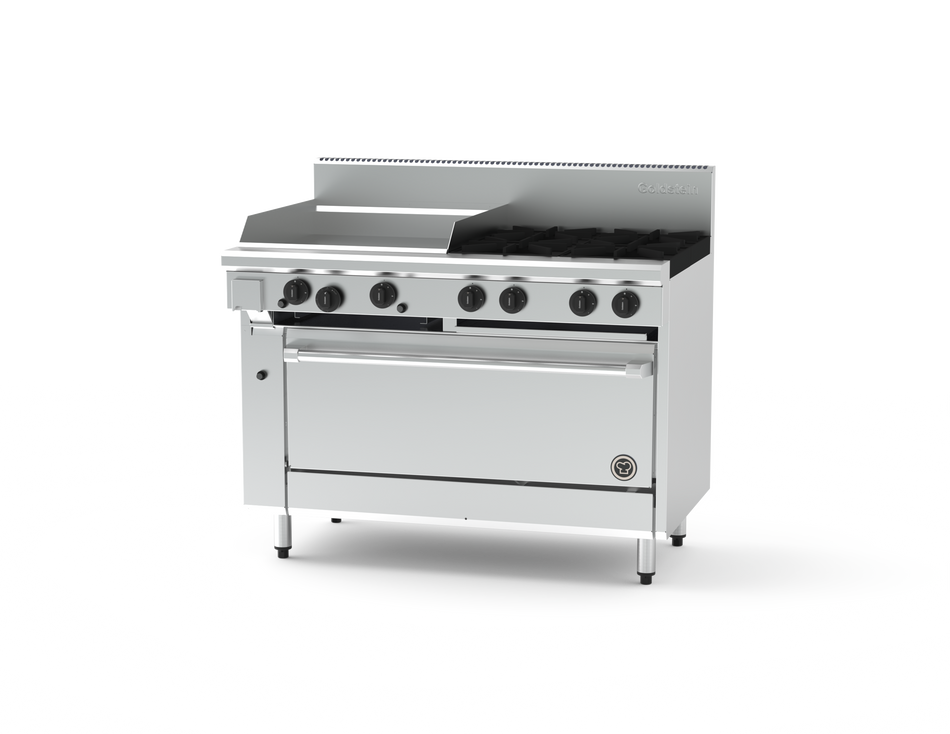 Goldstein PF24G440EFF-X 4 Burner Cooktop + 610mm Griddle & Electric Fan Forced Oven