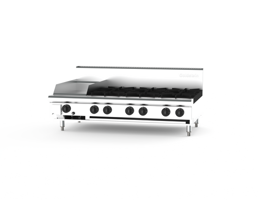 Goldstein PFB12G6-X 6 Burner Cooktop + 305mm Griddle