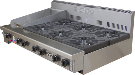 Goldstein PFB12G6 6 Burner Cooktop & 305mm Griddle