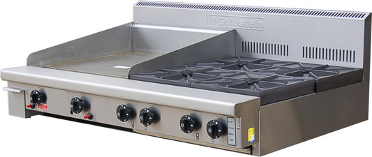 Goldstein PFB24G4 4 Burner Gas Cooktop & 610mm Griidle