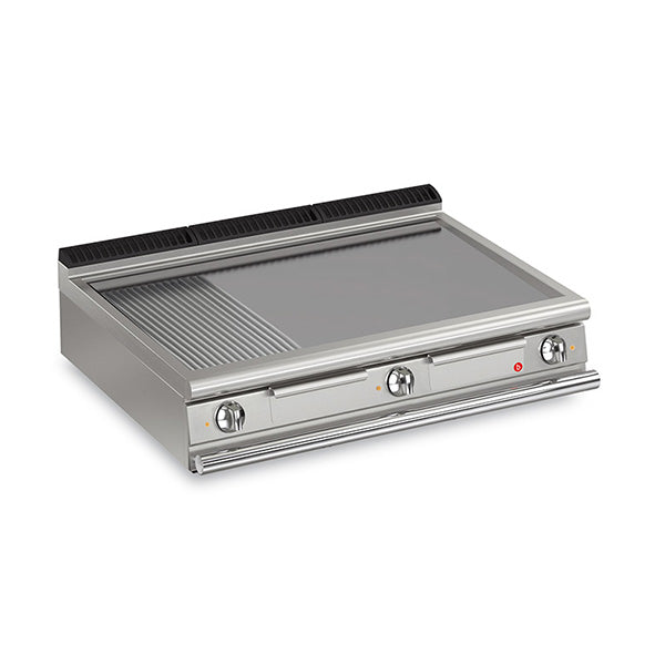Baron 3 Burner Electric Fry Top With 2/3 Smooth 1/3 Ribbed Mild Steel Plate Q70FT/E1220