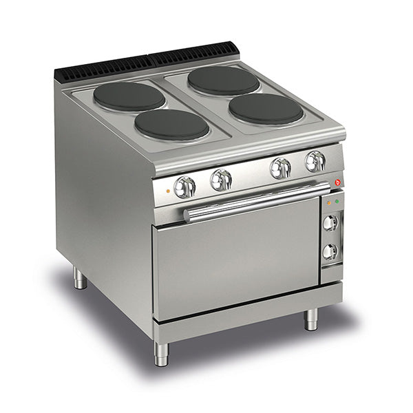 Baron 4 Burner Electric Cook Top With Electric Oven Q70PCF/E800