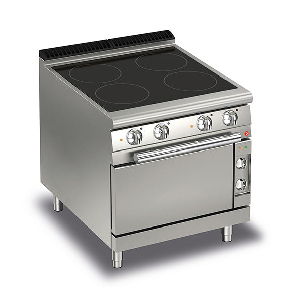 Baron 4 Burner Electric Cook Top With Ceramic Glass And Electric Oven Q70PCF/VCE800