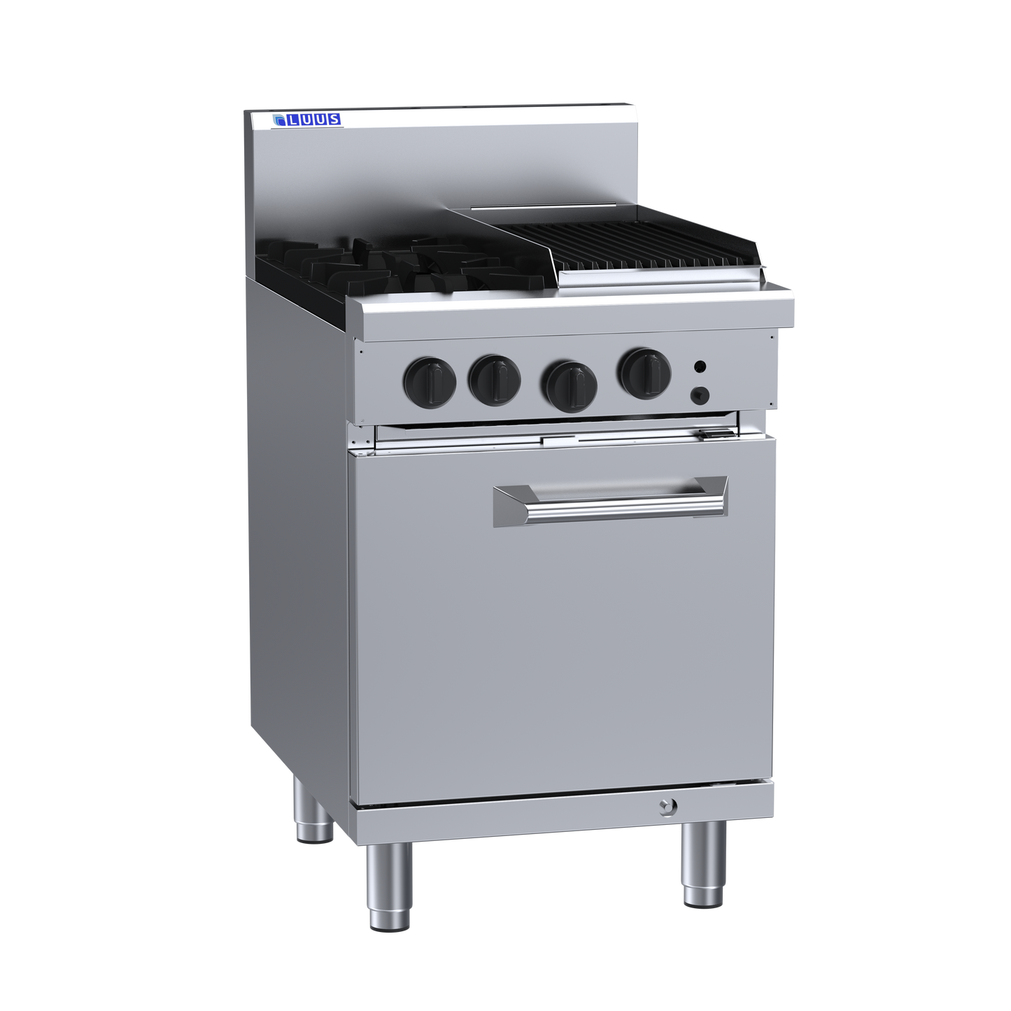 LUUS RS-2B3C – 600mm Professional Oven, 2 Burners & 300mm Char