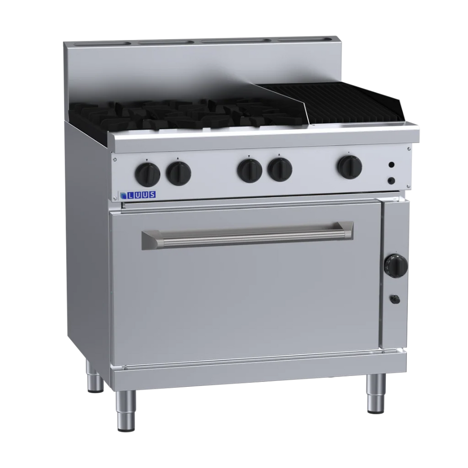 LUUS RS-4B3C 4 Burner Cooktop + 300mm Chargrill With Oven