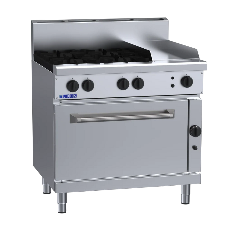 LUUS RS-4B3P 4 Burner Cooktop & 300mm Griddle with Oven