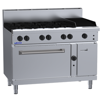 Luus RS-6B3C 6 Burner Cooktop & 300mm Chargrill with Oven