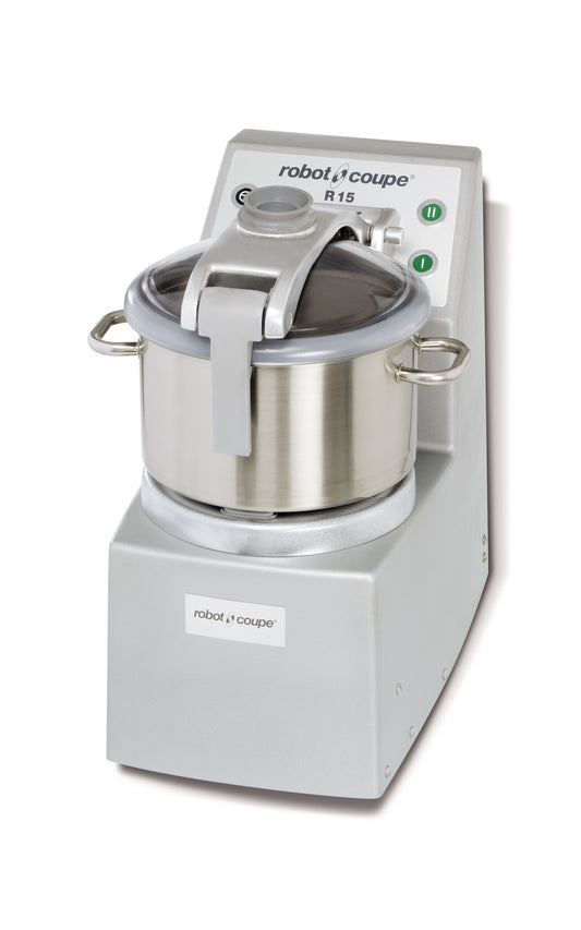 Robot Coupe R 15 - Cutter Mixer - 15L Stainless Bowl - Variable Speed - 3 Phase