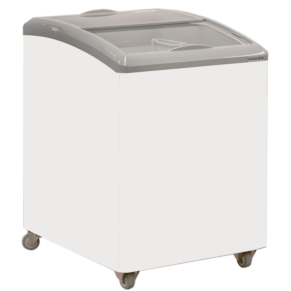 Exquisite SD151 Curved Glass Display Chest Freezer with 2 Baskets